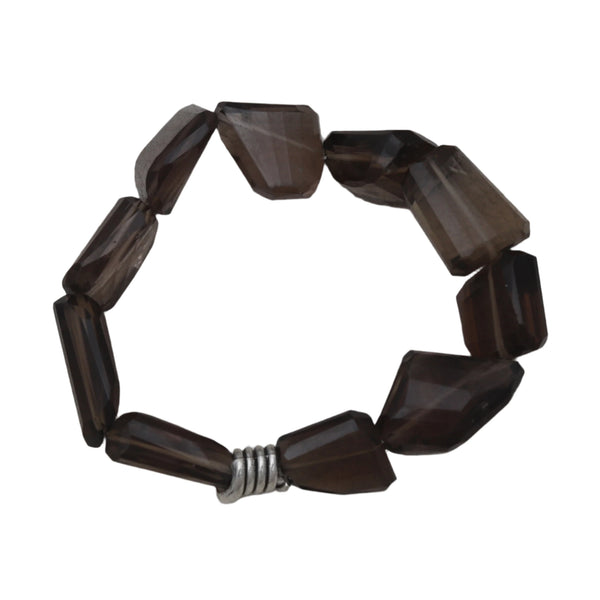 Natural Smoky Quartz Beads Bracelet