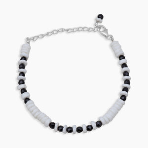 Black Onyx & Abstrace Beads Bracelet