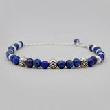 Lapis & Pearl Beads Bracelet