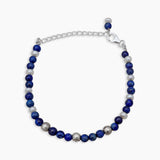 Lapis & Pearl Beads Bracelet
