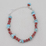 Larimar & Pink Opal Beads Bracelet