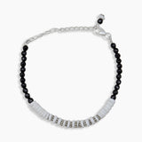 Black Onyx & Abstrace Beads Bracelets