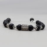 Black Jd Jasper Beads Bracelet