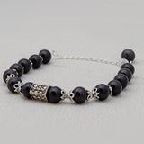 Black Jd Jasper Beads Bracelet