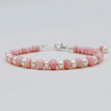 Pink Opal & Pearl Beads Bracelets