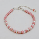 Pink Opal & Pearl Beads Bracelets