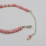 Pink Opal & Pearl Beads Bracelets