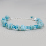 Larimar & Blue Topaz Beads Bracelet