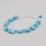 Larimar & Blue Topaz Beads Bracelet