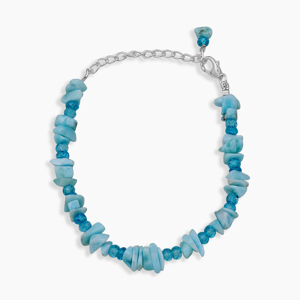 Larimar & Blue Topaz Beads Bracelet