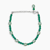 Green Onyx & Pearl Beads Bracelet