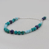 Lapis 'Larimar ' Turquoise Beads Bracelet