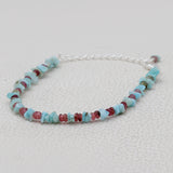 Larimar & Tourmaline Beads Bracelet