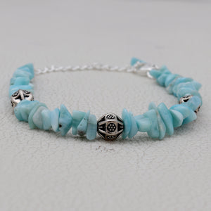 Larimar Beads Bracelet