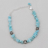 Larimar Beads Bracelet