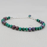 Malachite & Pearl Beads Bracelet