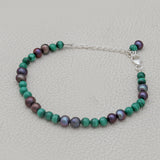 Malachite & Pearl Beads Bracelet