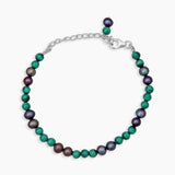 Malachite & Pearl Beads Bracelet