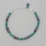 Malachite & Pearl Beads Bracelet