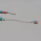 Larimar' Pink Opal' Pearl Beads Bracelet