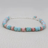 Larimar & Pink Opal Beads Bracelet