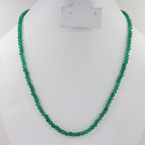 Green Onyx 4 mm Faceted Cut Beads Necklace