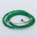 Green Onyx 4 mm Faceted Cut Beads Necklace