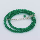 Green Onyx 4 mm Faceted Cut Beads Necklace