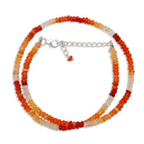 Fire Opal Beads Necklace
