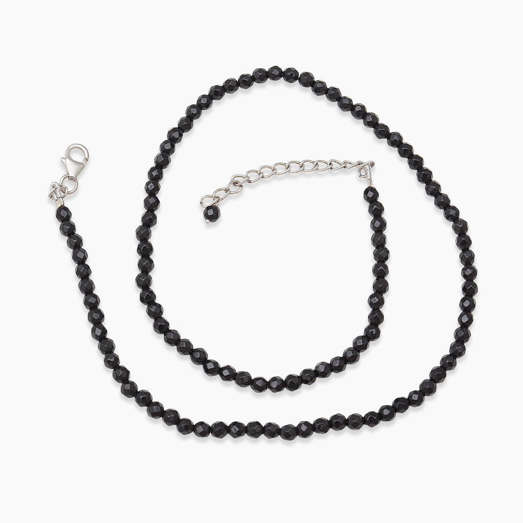 Black Onyx Round Beads Necklaces