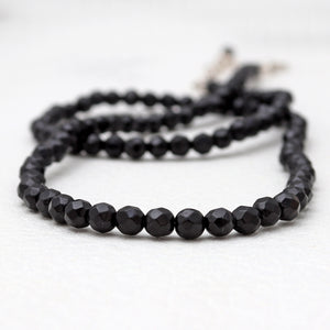Black Onyx Round Beads Necklaces