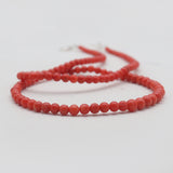 Red Coral Beads Silver Necklaces