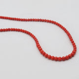 Red Coral Beads Silver Necklaces