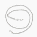 White Quartz Silver Beads Neckalces