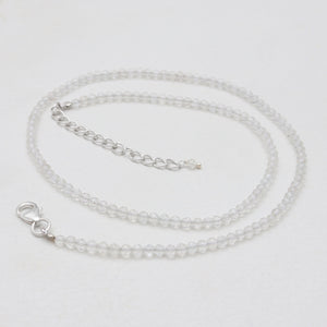 White Quartz Silver Beads Neckalces