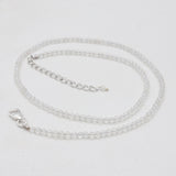 White Quartz Silver Beads Neckalces