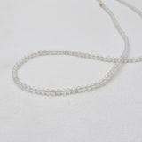 White Quartz Silver Beads Neckalces