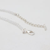White Quartz Silver Beads Neckalces
