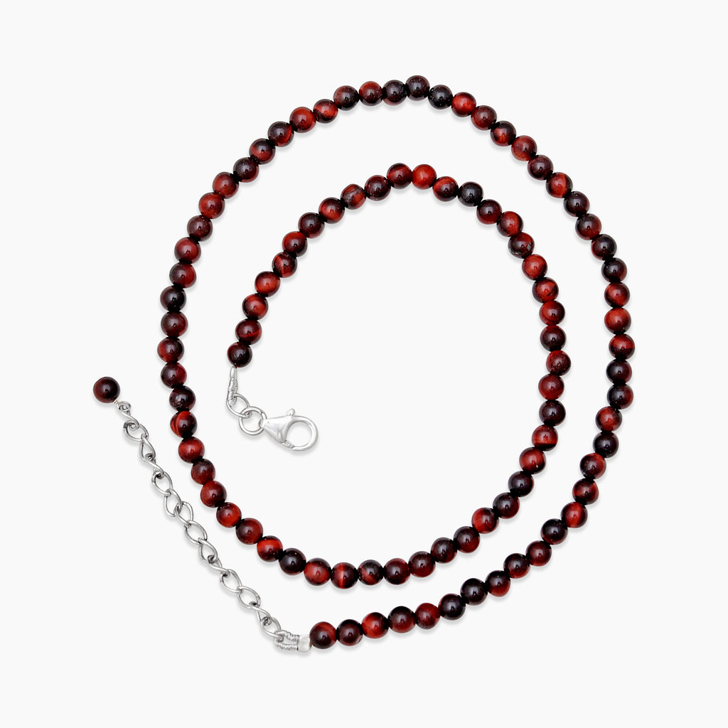 Red Tiger Eye Beads Necklaces