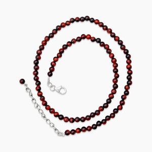 Red Tiger Eye Beads Necklaces