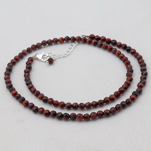 Red Tiger Eye Beads Necklace