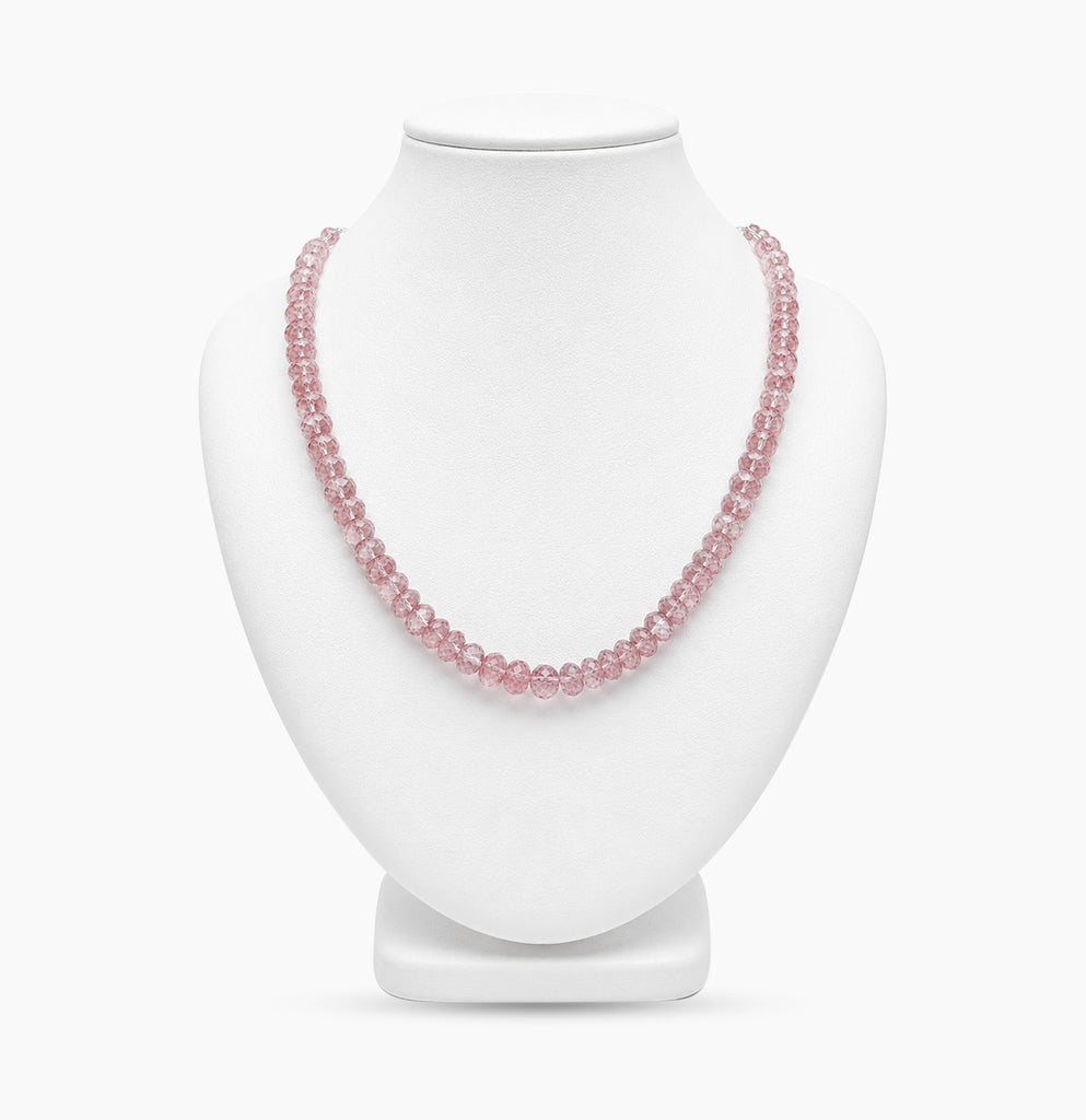 Pink Quartz Beads Necklace