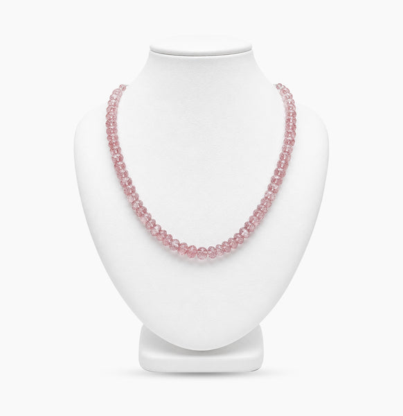 Pink Quartz Beads Necklace