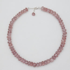 Pink Quartz Beads Necklace