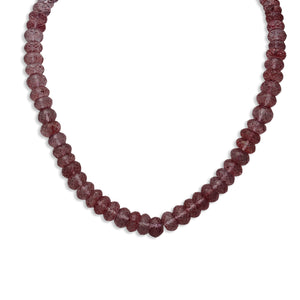 Natural Pink Quartz Beads Necklace