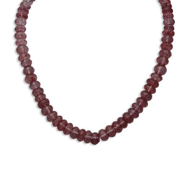 Natural Pink Quartz Beads Necklace
