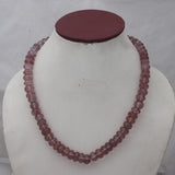 Natural Pink Quartz Beads Necklace