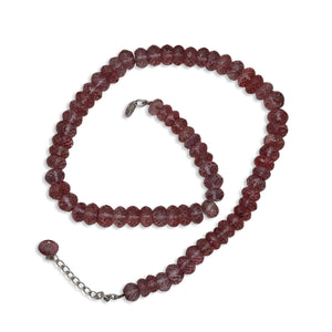 Natural Pink Quartz Beads Necklace