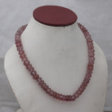 Natural Pink Quartz Beads Necklace