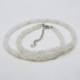 Rainbow Moonstone Silver Beads Necklaces